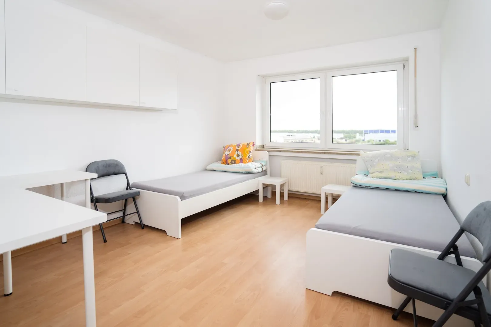 Schlafzimmer in der Monteursunterkunft Schkeuditz
