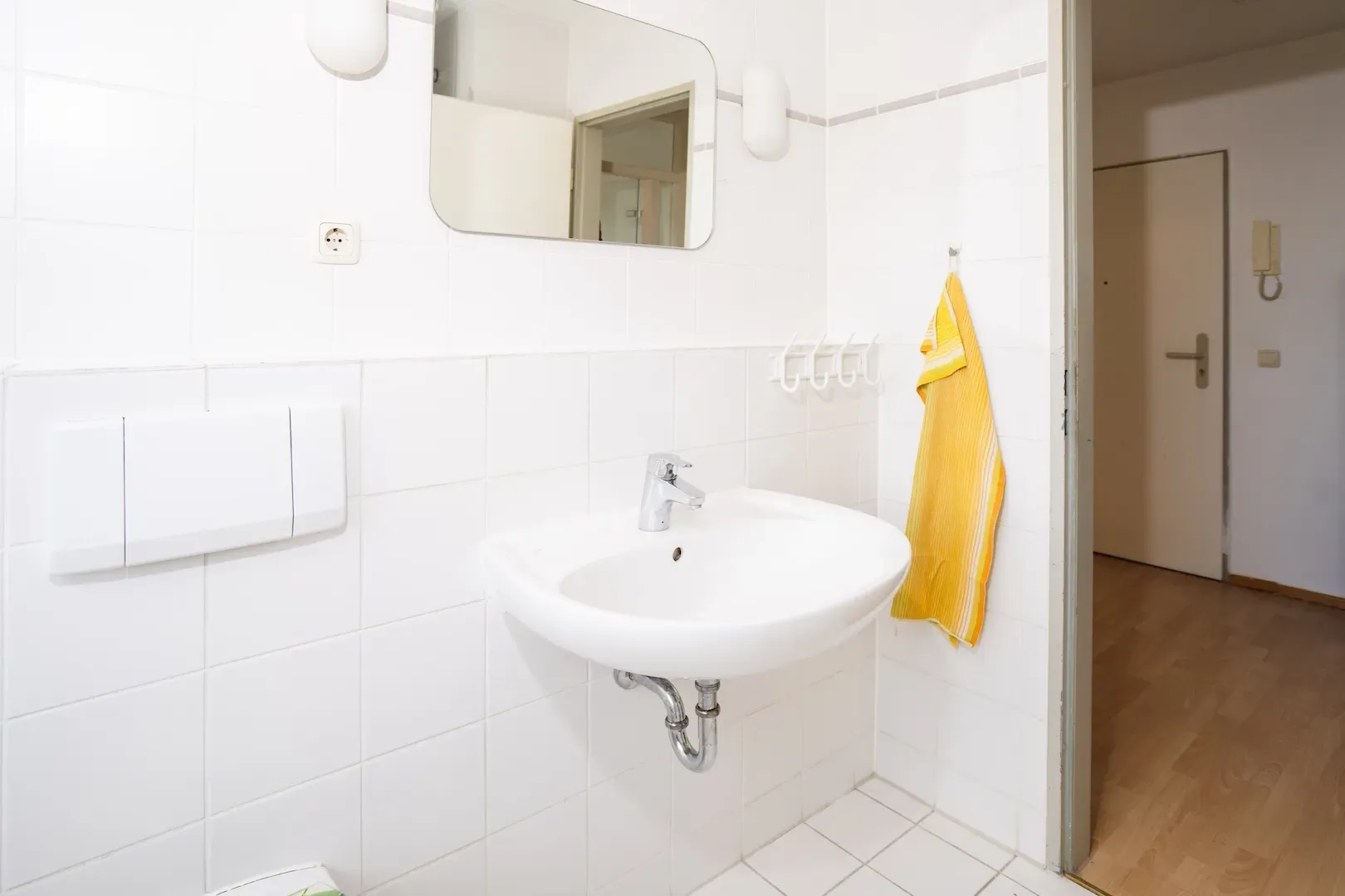 Badezimmer in der Monteursunterkunft Schkeuditz